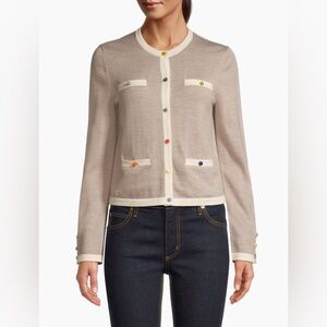 Tory Burch 100% Merino Wool Cardigan